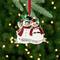 3.5" Silver-Plated SnowCouple Parents to Be Ornament with European Crystals